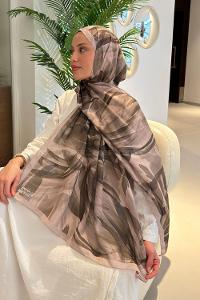 Lamelif Brush Desen Soft Şal Bej