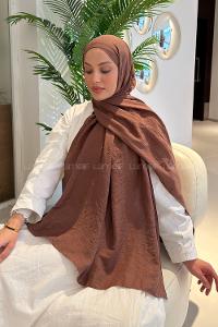 Lamelif Comfort Pamuk Şal Tozlu Kahve