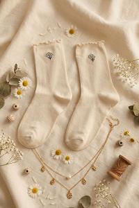 Lamelif Papatya Fırfırlı Kolej Çorap