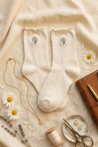 Lamelif Papatya Fırfırlı Kolej Çorap