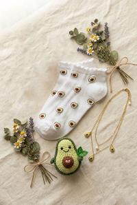 Lamelif Yıkamalı Penye Avokado Çorap