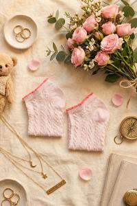 Lamelif Yıkamalı Penye Desenli Çorap