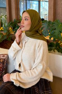 Lamelif Bambu Eşarp Asker Yeşili