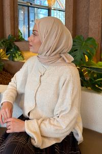 Lamelif Bambu Eşarp Koyu Taş