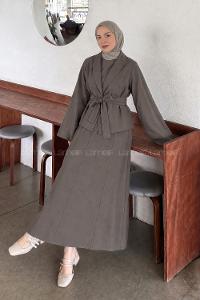 Lamelif Ceketli Jile Takım Acı Kahve