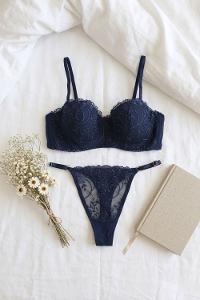 Lamelif Desteksiz Brode Nakışlı Lotus Takım