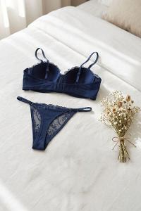 Lamelif Desteksiz Brode Nakışlı Lotus Takım