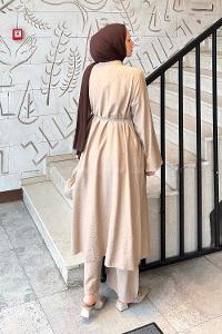 Mink Neckband Long Arm Cupra Regular Trousers Comfortable Suit