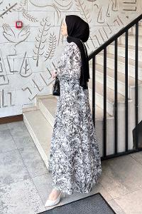 Lamelif Katleya Elbise Siyah