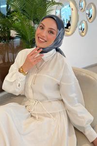 Lamelif Batik Desen Soft Eşarp Antrasit