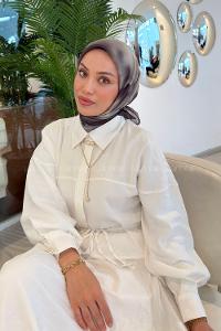 Lamelif Batik Desen Soft Eşarp Koyu Yeşil