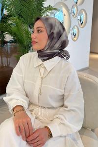 Lamelif Batik Desen Soft Eşarp Koyu Yeşil