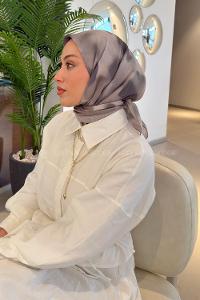 Lamelif Batik Desen Soft Eşarp Vizon