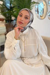Lamelif Bohem Çiçek Desen Soft Eşarp Taş