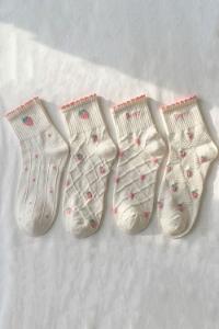 Ecru Pink Sock