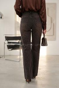 Brown Denim High Waist Denim Pants