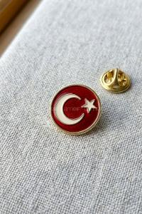 lamelif Cumhuriyet Bayrak Demir Rozet