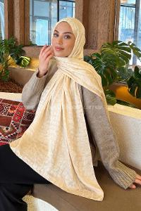 Yellow Cotton Fabric Printed Shawl