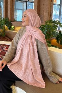 Candy Pink Cotton Fabric Printed Shawl