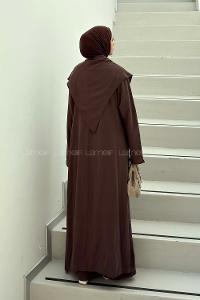 Bitter Brown Neckband Long Arm Cotton Regular Trousers Comfortable Suit