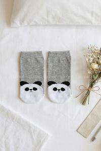 Lamelif Penye Panda Patik Çorap