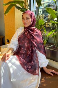 Tile Cotton Cotton Fabric Striped Flowering Printed Shawl