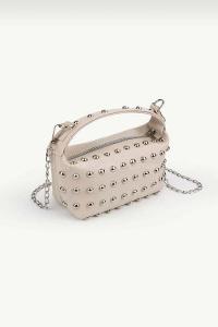 Cream Buckle Skin Hand Bag Bag