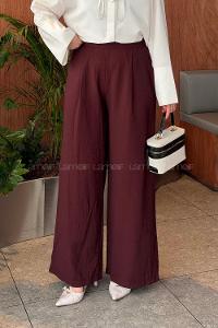 Plum Modal Elastic Waist Comfortable Pants