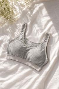 Grey-1 Cotton Without Underwire Unsupport Bralet