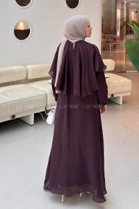 Plum Crew Neck Cotton Dresess