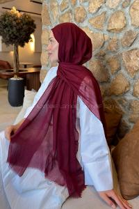 Lamelif  Konfor  Şal Koyu Bordo