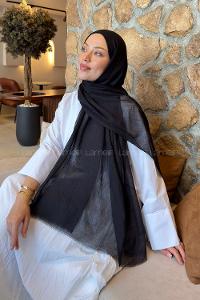 Lamelif  Konfor  Şal Siyah