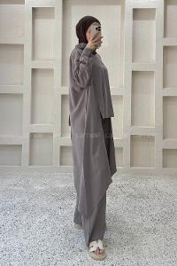 Mink Choker Neck Long Arm Viscose Fabric Regular Trousers Comfortable Suit