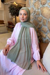 Lamelif  Müslin Krinkıl Şal Adaçayı