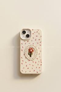 Lamelif iPhone13-14 Vision Trend Dantel Çerçeveli Nakış İşlemeli  Detaylı Kılıf