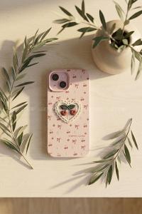 Lamelif iPhone13-14 Vision Trend Tül Kalp Nakış Detaylı Kılıf
