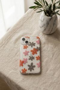 Lamelif iPhone 11 Çiçekli Taşlı Telefon Kılıfı
