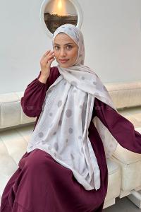 Lamelif Puantiye Desen Soft Şal Vizon