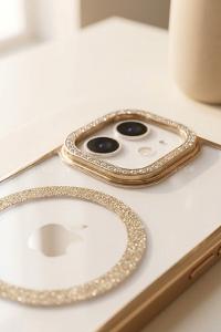 Lamelif iPhone 11 Standlı Simli Premium Telefon Kılıfı