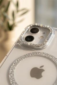 Lamelif iPhone 11 Standlı Simli Premium Telefon Kılıfı