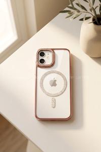 Lamelif iPhone 11 Standlı Simli Premium Telefon Kılıfı