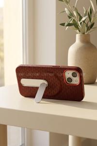 Lamelif iPhone 13/14 Carbon 360 Dönebilen Standlı Magsafe Telefon Kılıfı