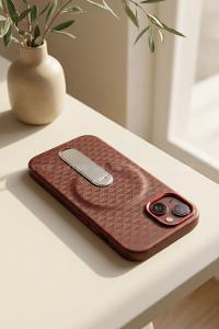 Lamelif iPhone 13/14 Carbon 360 Dönebilen Standlı Magsafe Telefon Kılıfı