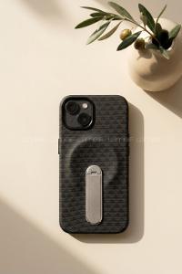 Lamelif iPhone 13/14 Carbon 360 Dönebilen Standlı Magsafe Telefon Kılıfı