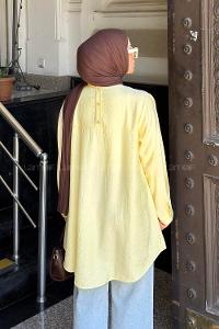 Lamelif Roba Detaylı Gömlek Sarı