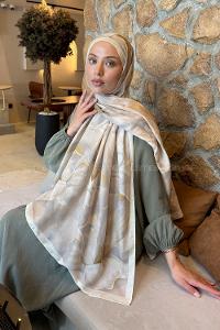 Lamelif Çiçek Desen Lara Soft Şal Sarı
