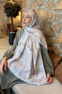Lamelif Çiçek Desen Lara Soft Şal Taş