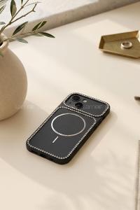 Lamelif iPhone 15 Elmas Taşlı Magsafe Telefon Kılıfı