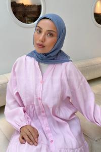 Lamelif Konfor Eşarp Gök Mavi