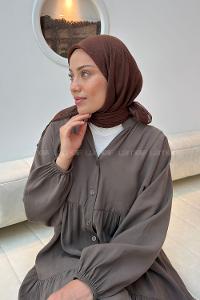 Lamelif Konfor Eşarp Kahverengi